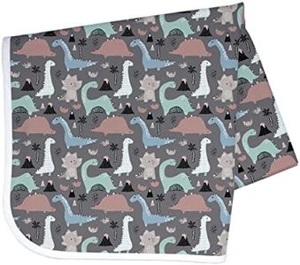 BapronBaby Dinosaur Drawing Splash Mat - Waterproof Catch-All for Under High Chairs, Floors, Tables, Playtime or Arts & Crafts - Machine Washable - 45" x 45”