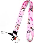 Lanyards Hallo Kitty Lanyard for Keys, for ID Badges,Lanyard for Women,Cute Lanyard ID Holder,Kawaii Lanyard,Anime Lanyard,Pink Lanyard Keychain