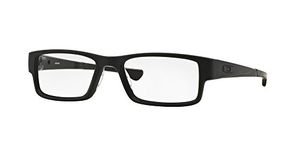 Oakley Men's OX8046 Airdrop Rectangular Prescription Eyeglass Frames, Satin Black/Demo Lens, 57 mm