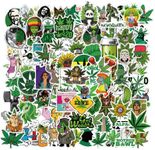 100pcs Fashion TV Holiday Sport Outdoor Vinyl Decal Stickers Waterproof for Gift Bottle Car Phone Laptop Skateboard (Marijuana)