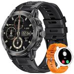 FOXBOX Smart Watch for Men Answer/Make Call, 1.52" Military Smartwatch for Android iOS, IP68 Waterproof Compass Fitness Tracker Heart Rate Sleep Monitor Calorie Pedometer Blood Pressure Watch 400mAh