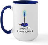 CafePress I Play with Bunsen Burners Large Mug 15 oz (444 ml) Ceramic Coffee Mug