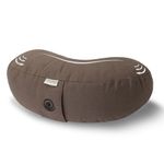 Core Asana Half Moon ZAFU Meditation Cushion, Buckwheat Filling, Washable Organic Cotton Cover, Carry Handle, Mindful Comfort, Reduce Tailbone Pressure & Improve Posture (Cedar)