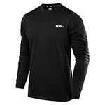 TCA Element Mens Workout Gym Clothing Long Sleeve Running Top for Men - Black, S