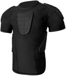 Kids Boys Padded Compression Shirt Chest Protector for Baseball Paintball Football Rid Protector Heart Guard Protective Shirt