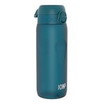 ION8 Water Bottle, 750 ml/24 oz, Leak Proof, Easy to Open, Secure Lock, Dishwasher Safe, BPA Free, Flip Cover, Carry Handle, Soft Touch Contoured Grip, Easy Clean, Odour Free, Carbon Neutral, Teal