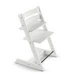 Stokke Tripp Trapp Chair from Stokke, White - Adjustable, Convertible Chair for Toddlers, Children & Adults - Convenient, Comfortable & Ergonomic - Classic Design