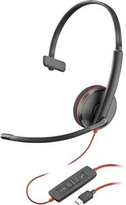 Poly Blackwire 3210 - Blackwire 3200 Series - Headset - On-Ear - Wired - Active Noise Reduction - USB-C - Black - Certified for Skype for Business