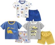 Toddler Baby Boy Clothes for 2t 3t Boys Cute Summer Short Sleeve T-Shirt Tops Shorts Clothes Sets Baby Boy Outfits, Baby Boys' Shorts F, 6-9 Months