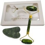 TeCnr Jade Roller Gua Sha Set,Jade Roller Facial Roller,Face Roller Massager, Face Massager Roller, Skin Care Tools.