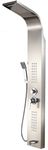 EVOLVE Manually Controlled Thermostatic Shower Panel Column Tower- Waterfall, Rainfall Shower 48 Body Jets, Hand Hand Drencher and Bath Spout 5 in 1 - Chrome Finish