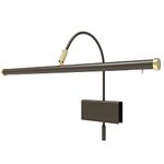 Cocoweb 19" Dimmable Adjustable Energy-efficient LED Grand Piano Clip-on Lamp with Rotational Light Shade - Mahogany Bronze with Brass Accents - GPLED19MBD