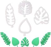 4Pcs Tropical Leaf Palm Tree Turtle Leaf Cookies Biscuit Cutter Fondant Mould Cake Sugarcraft Mold for DIY Cake Sugarcraft Candy Fondant Grass Cutter for Cake & Cookie Decoration