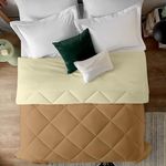 EDMUND - All Season Comforter Reversible AC Blanket Lightweight Quilt Duvet for King Size Bed Comforter (92" x 106") Inches - AC Duvet 150 GSM Comforter | Beige&Ivory