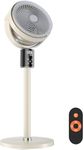 Feculs Official 100ft CirculAir Oscillating Standing Fan for Bedroom, Quiet Pedestal Floor Fan with Adjustable Height, AC Motor, Ultra Quiet 36-50dB, Touch & Remote Control, 3 Speeds, 12H Timer