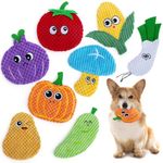 Dog Toys No Stuffing, Dog Squeaky Toys, 8 Pack Crinkle Plush Dog Chew Toys for Small, Medium Breeds, Flat Stuffless Puppy Doggie Toys Cute Durable Interactive Dog Toys for Aggressive Chewers