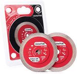 Casaverde 2 Pcs/Lot 3Inch 78mm Diamond Porcelain Saw Blades Tile Blade with 3/8" Arbor for Cutting Ceramic Tile,Stone Tile