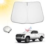 BIBIBO 2024 Chevy Colorado Windshield Sunshade for 2023 2024 Chevrolet Colorado (WT/LT/Trail Boss/Z71/ZR2) & GMC Canyon Front Windshield Sun Shade UV Protection Sun Visor 2024 Colorado