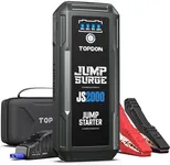 Car Battery Jump Starter, TOPDON 2000A Peak Battery Jump Starter for Up to 8L Gas/6L Diesel Engines, 12V Portable Battery Booster Jump Starter Pack with Jumper Cables and EVA Protection Case