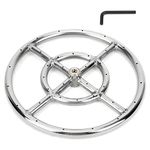 Stanbroil 12 Inch Round Fire Pit Burner Ring for Natural Gas & Propane Fire Pit Fireplace - 304 Stainless Steel Fire Pit Burner for Indoor & Outdoor, BTU 92,000 Max