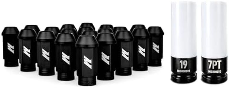 Mishimoto Aluminum Locking Lug Nuts M12x1.5, 20pc Set, Black