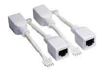 Litcessory RJ45 to 4-Pin Ethernet Cable Adapter for LIFX Z Lightstrips (4 Pack - Two Pairs, White)