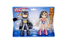 JUSTICE LEAGUE 7-inch Flextreme Batman and Wonder Woman Figures (Pack of 2), Multicolor