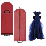 ABK Organza Garment Bag for Wedding Dress 1 Piece (70 * 23" / 180 * 60cm) Bridal Gown Cover - Long Term Storage Of Long Gowns Dresses Protection From Dust Damage - Red