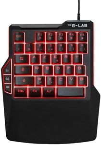 The G-Lab - Keyz Thorium - Clavier Gamer Une Main - Mini Clavier Gamer 38 Touches - Mini Clavier de Jeu Portable RVB - 3 macros Personnalisables - Clavier Sensation Mécanique pour PC, PS5, Xbox- New