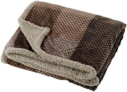 Baroni Home Coperta di Pile, Plaid Invernale Morbido per letto e divano, Coperta Singola, Colore Marrone, 130x160 cm