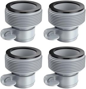 4 Pack Pool Hose Adapter Type B Hose Adapters Pool Hose Connector B Kit Hose Conversion Connector for Intex Filter Pumps 1.5 Inch Hoses Saltwater System Above Ground Swimming Pool Accessories