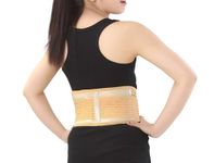 JOINTCOMFO Sira Self Heated Tourmaline Magnetic Slimming Belt Belly Fat Waist Belt Lower Back Pain Belt Lumbar Support (M, Begie)