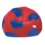 Sattva Football XXXL Bean Bag Cover (Without Beans) Dual Colour - Red and Royal Blue