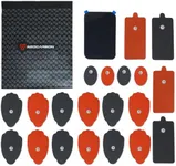 Reusable Electrode Pads for TENS EMS Unit, 20 Replacement Premium Pads and 1 Plastic Holder, Red and Gray