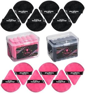 BS-MALL Triangle Powder Puff Face Cosmetic Powder Puff Washable Reusable Bake Loose Powder Cosmetic Foundation Sponge Mineral Powder Pack of 14