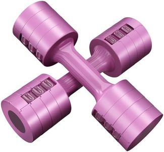 GLAUCUS Adjustable Weight Dumbbells Set- A Pair 4lb 6lb 8lb 10lb (2lb-5lb Each) Free Weights Set for Women at Home Gym Equipment Workouts Strength Training for Teens,Purple