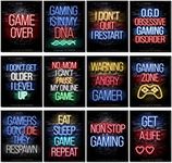 12 Pieces Video Game Posters Neon G