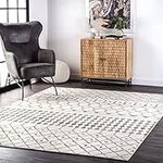 nuLOOM Zola Geometric Moroccan Area Rug, 9x12, Grey