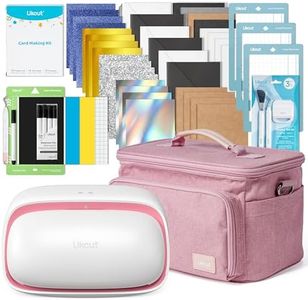 Likcut Vinyl Cutter Machine Cardstock Creator Bundle with Carrying Case & Accessories - Create a Sticker Machine, Portable Vinyl Printer for HTV, Cardstock and Creative DIY Joy