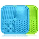 Udofine Licking pad mat for Dogs,2Pack Slow Feeder Dog Bowls,Boredom&Anxiety Reducer,Dog Puzzle Enrichment Toys,Dog Food Mat with Suction Cup,for Bathing,Grooming,and Nail Trimming,BPA-Free,Non-Toxic