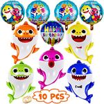 GRAME Shark Party Supplies for Baby, Helium baby shark party balloons, Birthday Decorations Baby Shower Party Supplies (5 pcs)