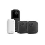 Blink Outdoor 4 Cameras + £0 Video Doorbell (Black) | Smart Security Camera & Doorbell Bundle | Wireless HD, two-year battery life, enhanced motion detection | Sync Module Core incl. | IP65