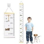 6.5 ft Kids Growth Height Chart with Hanging Hook, Removable Canvas Growth Chart for Children (200 cm x 20 cm)