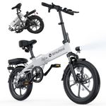 isinwheel U3 Electric Bike for Adults, 500W Folding Ebike Upto 60Km & 30Km/h, 3A Fast Charger for 36V 7.8Ah Battery, Leisure Commuting Bike with Soft Rear Seat & Front Fork Suspension