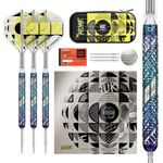 Target Darts Luke Littler Edge Steel Tip Swiss Point Dart Set, 24G | 95% Tungsten Darts, “The Nuke” Player Edition with Takoma Wallet, Additional Fire Points & No.2 K-Flex Flights