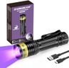 DARKBEAM UV Flashlight 395nm Black Light, Mini but Powerful Blacklight USB- C LED Rechargeable, Focusable Woods Lamp Water Resistant, Detector for Pet Urine, Uranium Glass&Leak Detection, Curing Resin