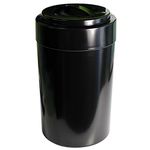 Tightpac America Everythingvac Bulk Dry Goods Storage Container, 5-Pound Plus, Solid Black Body/Cap