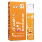 Clensta Daily Glow Sunscreen Gel Spf 50 Pa++++ With Vitamin C, Niacinamide & Squalane, Uva/Uvb Filters - No White Cast, Lightweight & Anti-Tan Formula|For Men & Women, 50 Gm|For All Skin Types