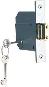 Yale P-M562-CH-80 PM562 76mm British Standard 5 Lever Mortice Deadlock, High Security, Visi Pack, Suitable for External Doors, Chrome Finish, 3 Inch/76 mm