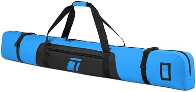 Tonesport Ski Bag for Air Travel - Padded Ski Bag - Waterproof and Fully Padded Snow Ski Bag for Flying - Up to 175 CM Skis - Royal Blue